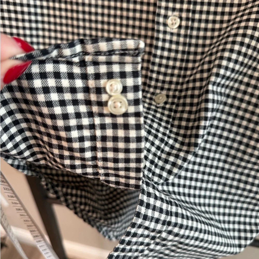 Ralph Lauren Boys Black and White Plaid Shirt
